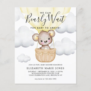 Cute vi kan bearly Wait Gult Balloon Baby Shower