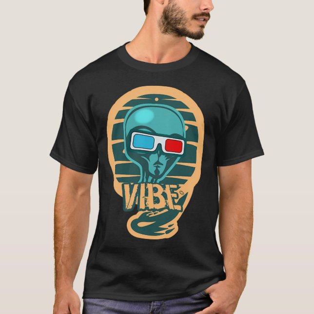 Cute Vibe Alien Coola T Shirt (Framsida)