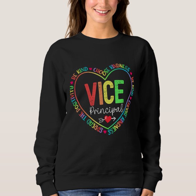 Cute Vice Principal Rainbow Appreciation Week Back T Shirt (Framsida)
