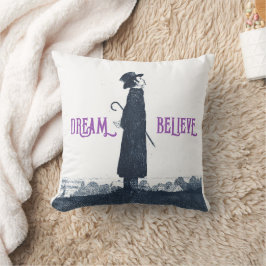 Cute Victorian Man Dream Tro Quote Kudde