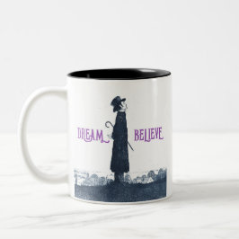 Cute Victorian Man Dream Tro Quote Två-Tonad Mugg