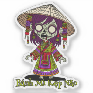 Cute Vietnamese Zombie Klistermärken