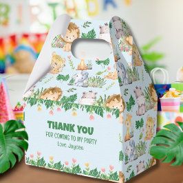 Cute Vild 1 Jungle Safari Animal Birday Presentaskar