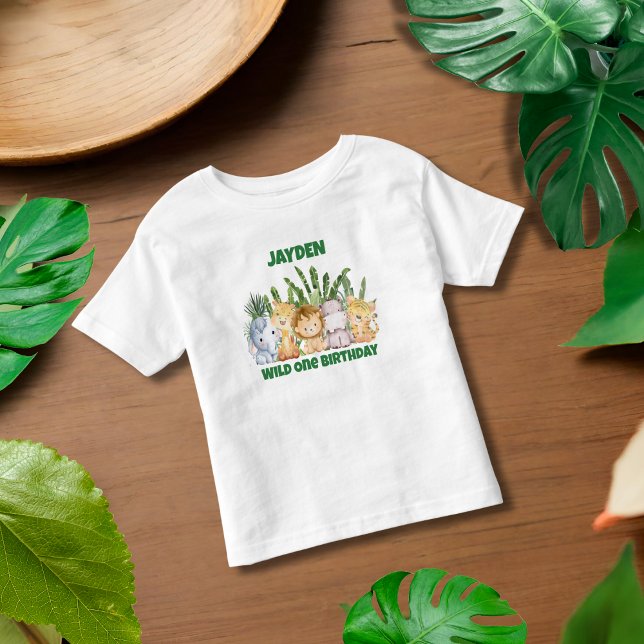 Cute Vild 1 Jungle Safari Animal Birday T Shirt (Skapare uppladdad)