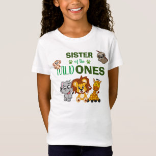 Cute Vild 1 Jungle Safari Animal Twillingar Syster T Shirt