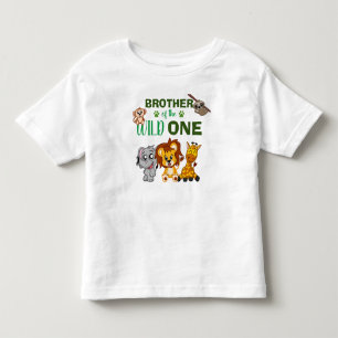Cute Vild 1 Jungle Safari Animals första födelseda T Shirt