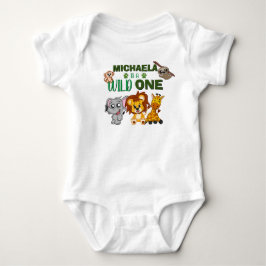 Cute Vild 1 Jungle Safari Animals första födelseda T Shirt