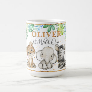 Cute Vild 1 Safari Animal Birthday Coffee Mugg