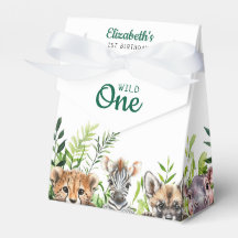 Cute Vild 1 Safari-djur 1:a födelsedagen