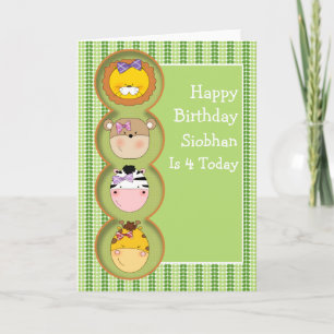 Cute Vild Animal Kort