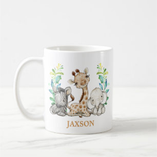 Cute Vild En safari (djur), födelsedagskaffe i Mu Kaffemugg