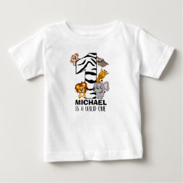 Cute Vild ett jungle Animals Safari Första födelse T Shirt