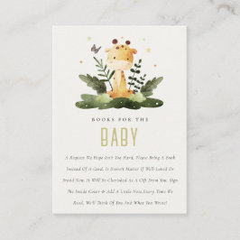 Cute Vild Jungle Animal Kids Bokar for Baby Shower Tilläggskort