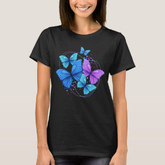 Cute Vild och gnistfärgade fjärilar T Shirt