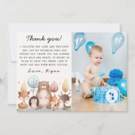 Cute Vild One Forest Woodland Animals Foto Tack Kort