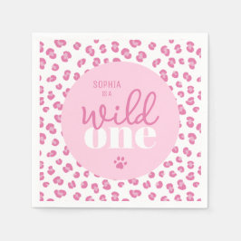 Cute Vild One Girl 1:a födelsedagen Party Pappersservett