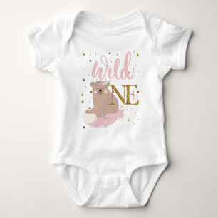Cute Vild One Girl Glitter T Shirt
