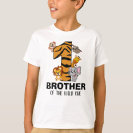 Cute Vild One Jungle Animal Safari Brother Zoo T Shirt