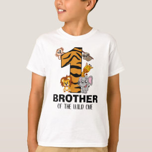 Cute Vild One Jungle Animal Safari Brother Zoo T Shirt