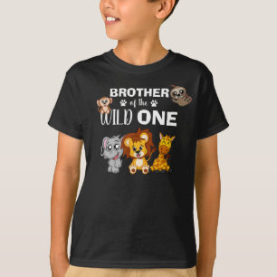 Cute Vild One Jungle Safari Animal Brother Zoo T Shirt
