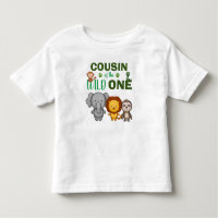 Cute Vild One Jungle Safari Animal Cousin Zoo