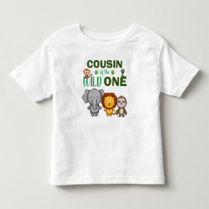 Cute Vild One Jungle Safari Animal Cousin Zoo T Shirt