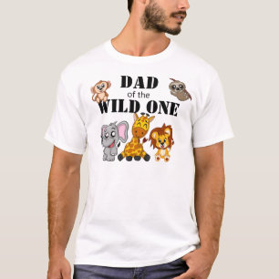 Cute Vild One Jungle Safari Animal Pappa T Shirt