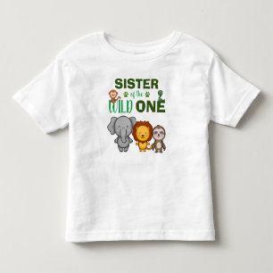 Cute Vild One Jungle Safari Animal Sister Zoo T Shirt