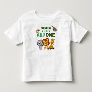 Cute Vild One Jungle Safari Animal Sister Zoo T Shirt