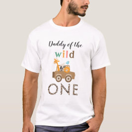 Cute Vild One Jungle Safari Animals pappa T Shirt