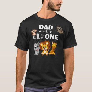 Cute Vild One Jungle Safari Zoo Animal Pappa T Shirt