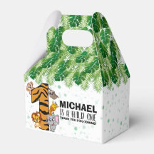 Cute Vild One Safari Jungle Animals första födelse