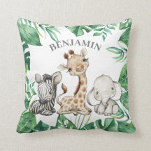Cute Vild Safari Jungle Animals Greenery