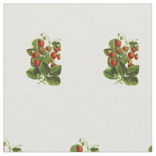 Cute Vild Strawberry Botanical Mönster Tyg