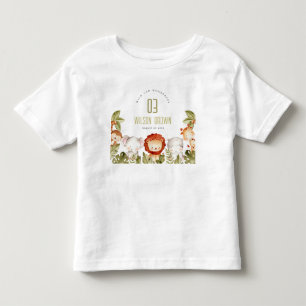 Cute Vild Tropical Safari Animals Barns födelsedag T Shirt