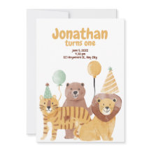 Cute Vilda djur Birthday