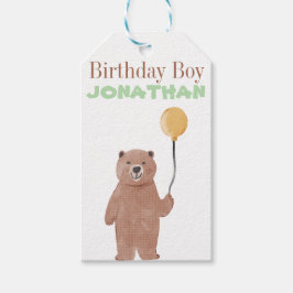 Cute Vilda djur Birthday Presentetikett