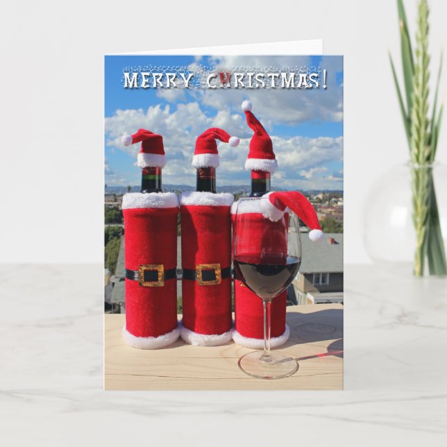 Cute Vin i julklumpar, hälsningskort! Helgkort (Framsida)