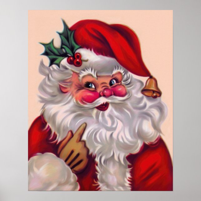 Cute vinage santa claus 2 poster (Framsidan)