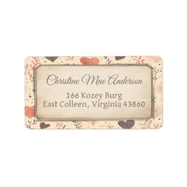 Cute Vintage Adress / Shipping / Bok Label Adressetikett