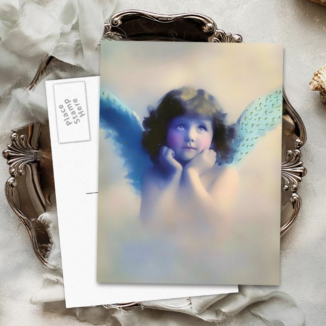 Cute Vintage Angel Vykort (Skapare uppladdad)