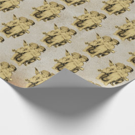 Cute Vintage Baby Cherub Cupid Änglar Kraft Presentpapper