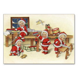 Cute Vintage Baby Santa Illustration Bordsnummer