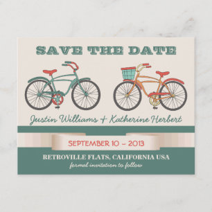 Cute Vintage Bicycles Retro Stil Spara datum Datumet