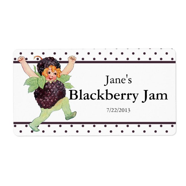 Cute Vintage Blackberry Sylt Fraktsedel (Framsidan)