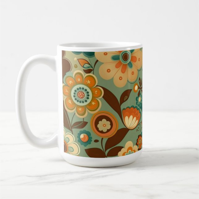 Cute-vintage-blommor Kaffemugg (Vänster)