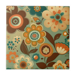 Cute-vintage-blommor Kakelplatta