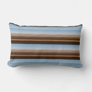 Cute vintage blue brun rand lumbarkudde