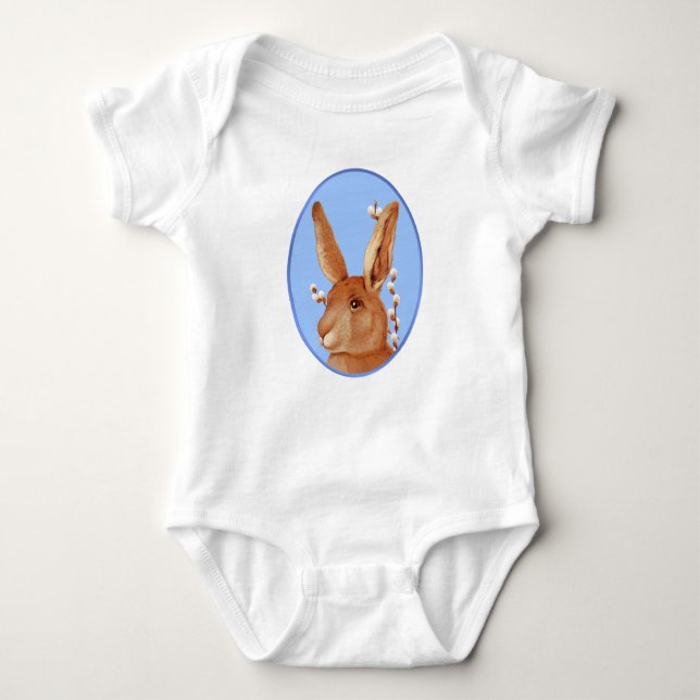 Cute Vintage Bunny Vår T-shirt (Framsida)