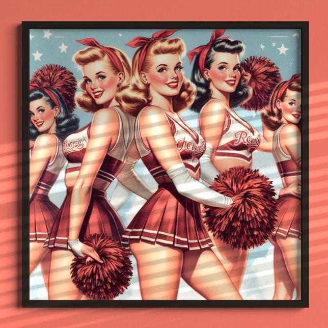 Cute Vintage CheerLedare Poster (Skapare uppladdad)
